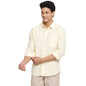 Fabindia Men Cotton Shirt Slim Fit Yellow