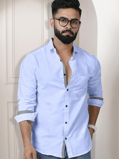 Tee Projekt Mens Long Sleeve Button Down Shirt for Men Collared Casual Formal Soild Shirt