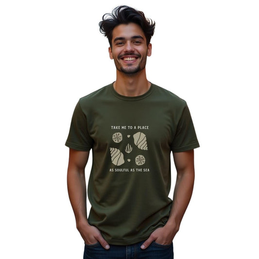 Nobero MenS Graphic Printed Regular Fit T-Shirt (1M-Twts-C1163-Pbl_Olive Green_1
