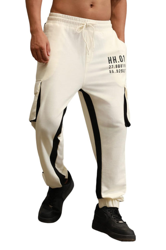 Hubberholme White Cotton Regular Fit Mid-Rise Trousers