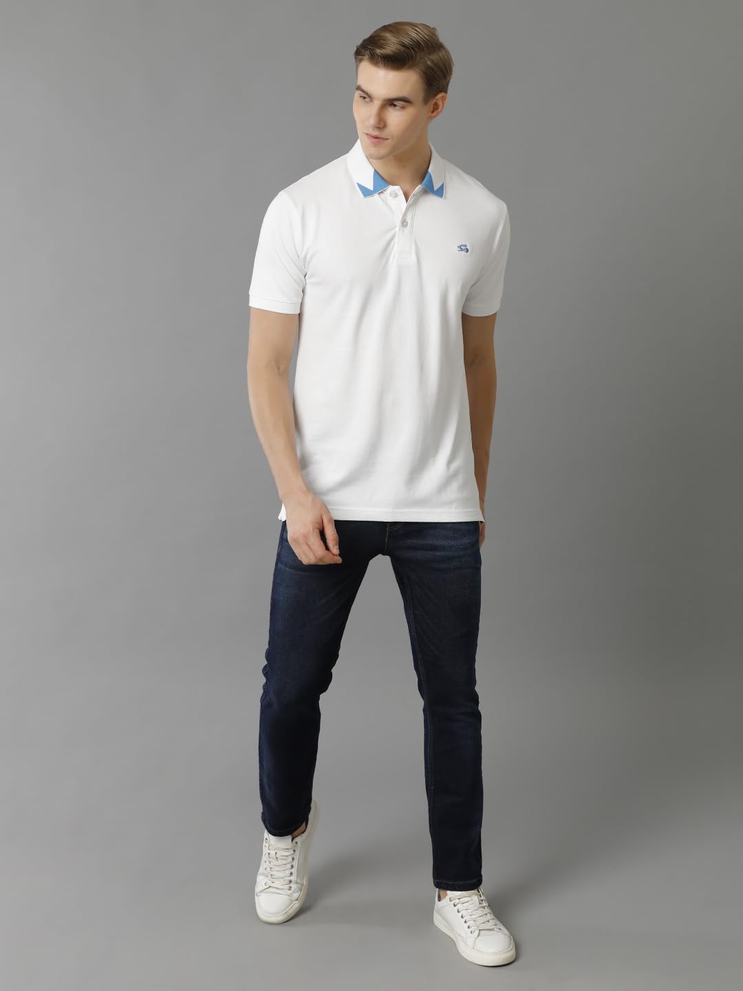 ADRO Premium Cotton Polo for Men (PN23-H-PLN-WH_White)