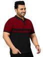 Veirdo Mens Cotton Short Sleeve Regular Fit Classic Polo Collar Plus Size T-Shirt