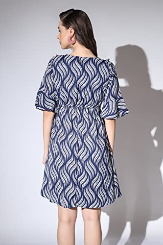 Greciilooks Western Dresses For Women| Crape Western Dress| Flared Dress For Girls| Half Sleeve Western Dress For Women| Dress P