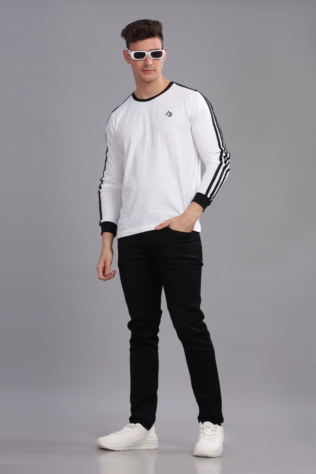 ADRO Full Sleeve Tshirt for Men | Full T Shirt for Men | 100% Slub Cotton Tshirt | Full Sleeve T-Shirt | Mens Full Sleeves T Shi