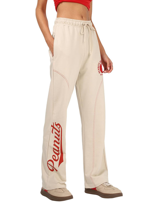 Bewakoof Air 1.0 WomenS Graphic Print Straight Fit Poly Cotton Pant_654839_Pink_L