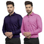 Pinkmint Mens Cotton Soild Full Sleeve Spread Collar Casual Combo Formal Shirt
