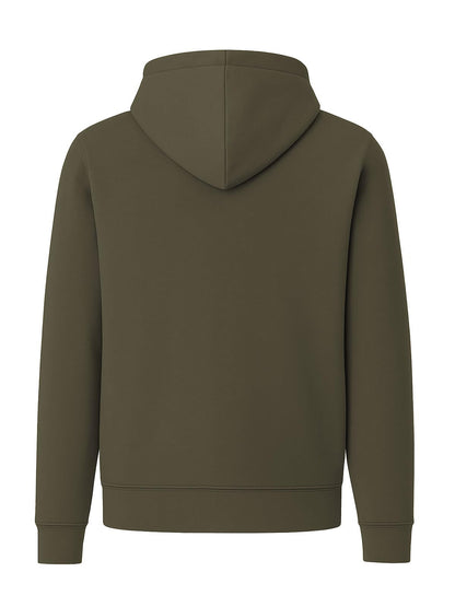 ADRO Mens Cotton Solid Zipper Hoodie Sweatshirts (ZH23-PLN-OL_Olive)