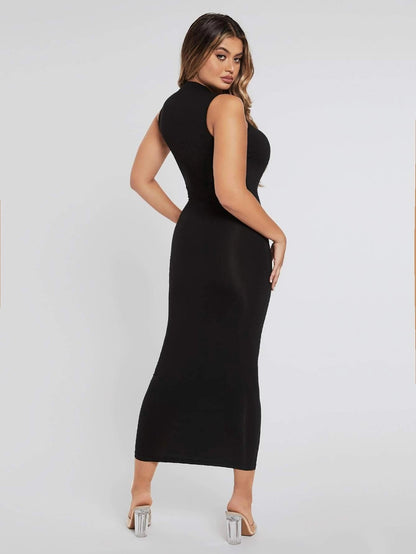 KOTTY Womens Bodycon Solid Dress(Black,L)