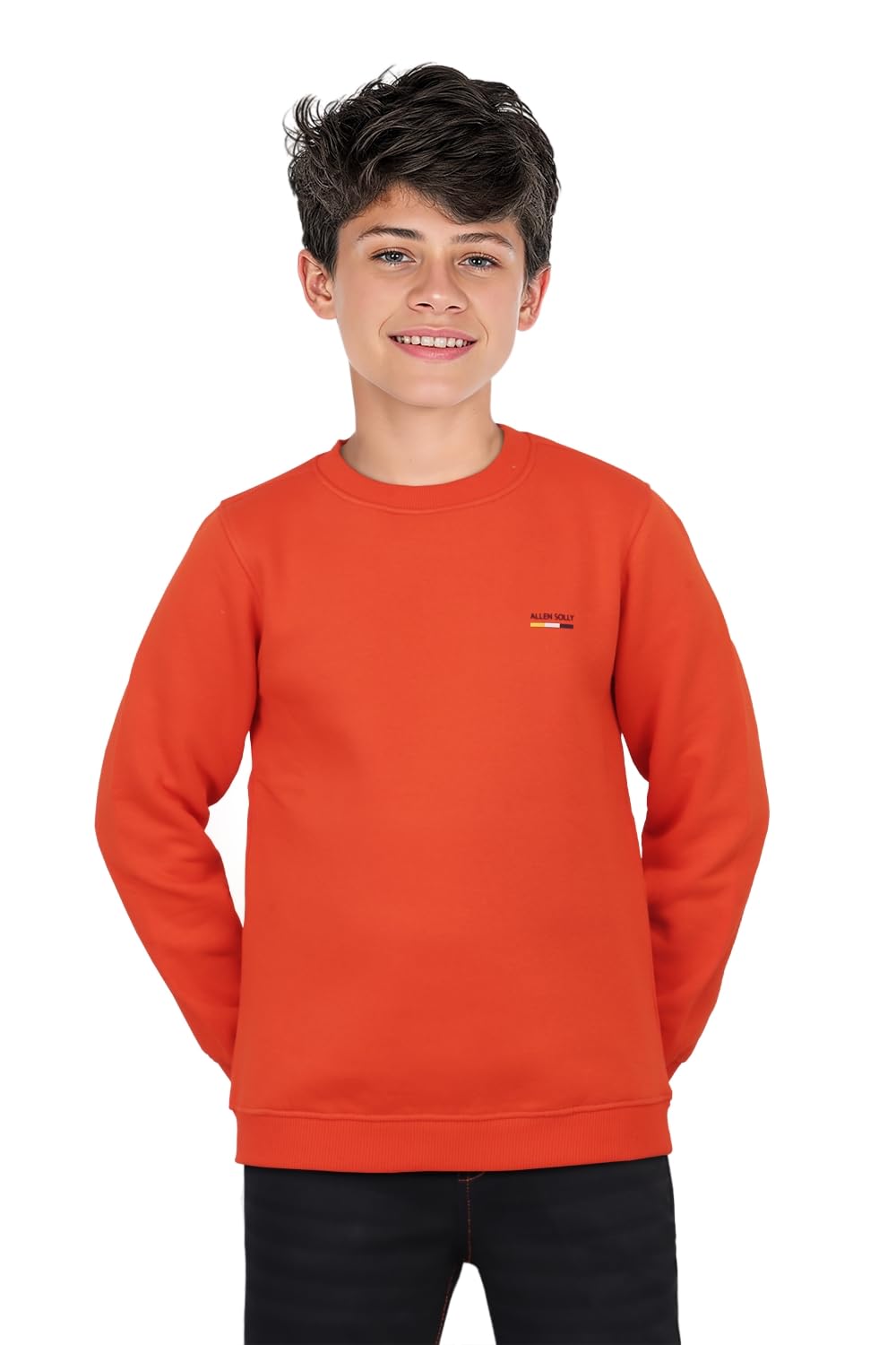 Allen Solly Boys Regular Fit Solid Casual Cotton Full Sleeve T-Shirt