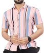 Lookmark MenS Stylish Lycra Blend Half Sleeve Shirt With Spread Collar - Featuring Trendy Prints For Casual Wear (Az-Lm-Og-Shir