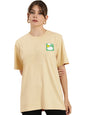 Veirdo Womens Oversize Loose Baggy Fit Drop Shoulder and Pocket Floppy Print Design Short Sleeve T-Shirt For W