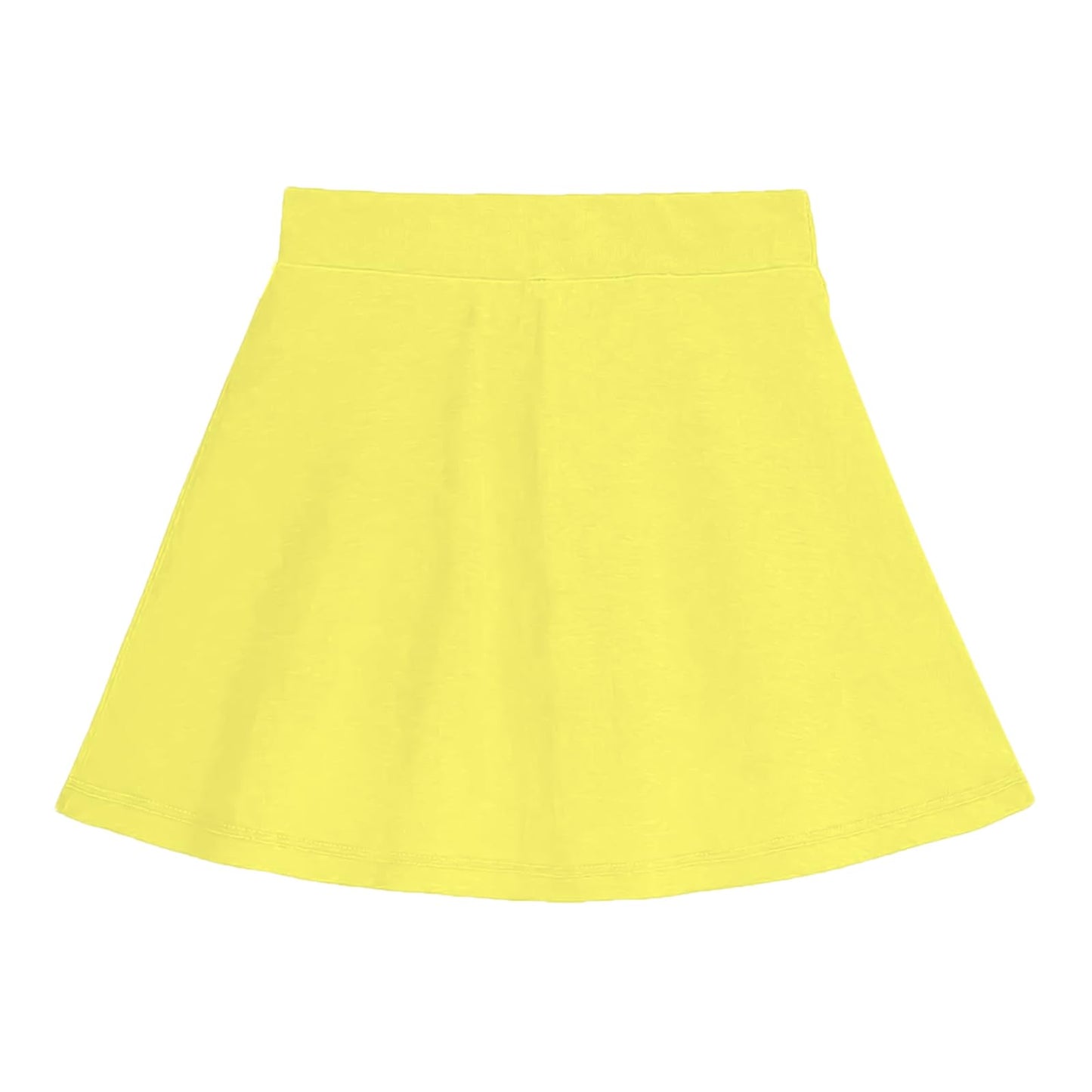 Kyda KidsGirls Cotton Printed Skirt Attached With Inner Lycra Shorts(Pack Of 1) Yellow