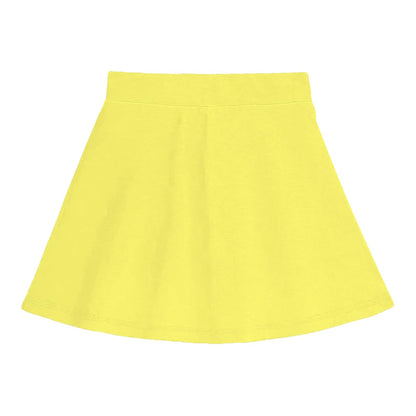 Kyda KidsGirls Cotton Printed Skirt Attached With Inner Lycra Shorts(Pack Of 1) Yellow
