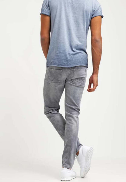 Kotty MenS Solid Mid Rise Comfortable And Strechable Stylish Jeans(Grey,30)