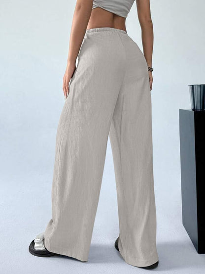 Greciilooks WomenS Loose High Rise Trouser | High-Waist Korean Pants | Formal Track Pant | Cargo Style Baggy Trendy (Available