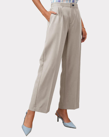 Noble Monk Women Regular Fit Casual Pant| High Waist Trouser | Wide Leg Trousers For Women