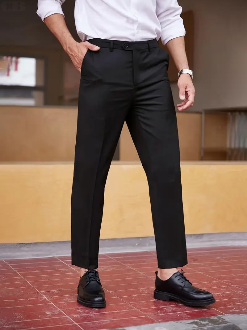 CB-COLEBROOK Mens Formal Pants Stretch Work Dress Pants 30/32/34/36/38 Quick Dry Lightweight Casual Comfy Trousers with Pockets