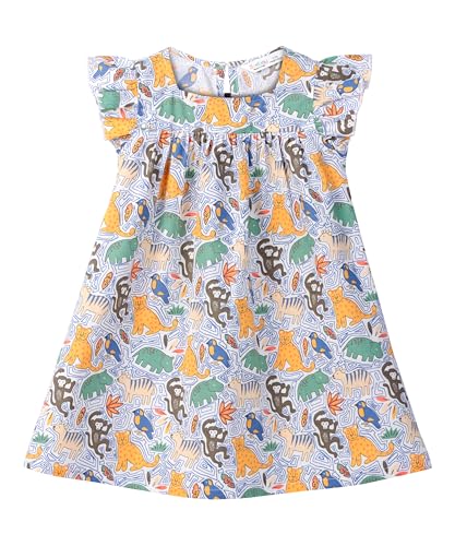 ANIMAL PRINT RUFFLE DRESS MULTI - COL