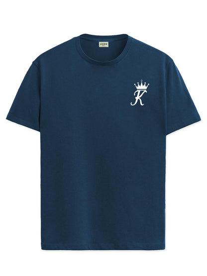 ADRO Men's Solid Regular Fit T-Shirt (RN24-STICK-KK-SB_Teal