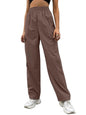 Leriya Fashion WomenS Parachute Cargo Pants  High Waist Flared Korean Trousers With Pockets | Trendy Casual Wear For Daily & Tra