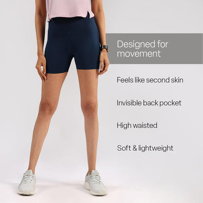 BlissClub Ultimate Shorties Lite | Gym Shorts for Women Workout, Sports Shorts, Swim Shorts and Shapewear for Tummy | High Waist