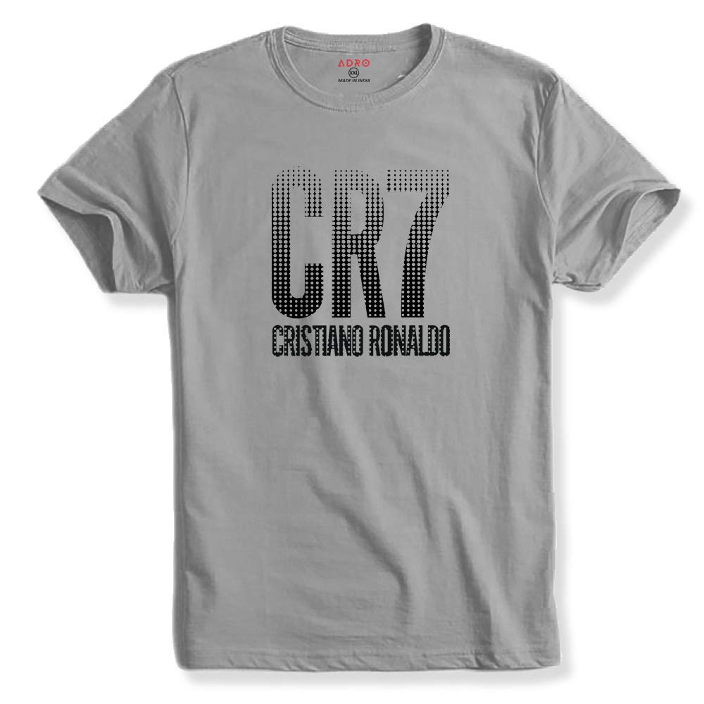 ADRO Design Printed T-Shirts for Men & Women (RNR-S35-CR07-GR_Grey)