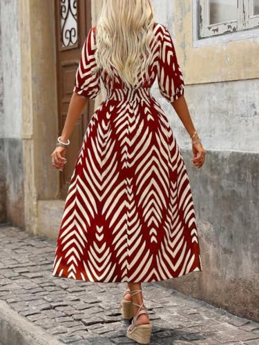 Greciilooks WomenS Rayon Wrap Maxi Dress (Gl-Wd1235_Red