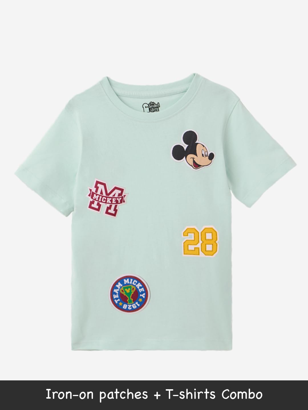 The Souled Store Mickey Mouse: Team Mickey Regular Fit Graphic Printed Half Sleeve Boys Cotton T-Shirts