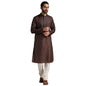 Manyavar Kurta Set For Men, Full Sleeves Mandarin Collar Ethnic MenS Kurta Set For Engagement, Wedding, Party Blended Viscose P