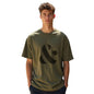 Nobero MenS Cotton Letter Print Oversized Fit T-Shirt (1M-Twrt-C0641-Og_Olive Green