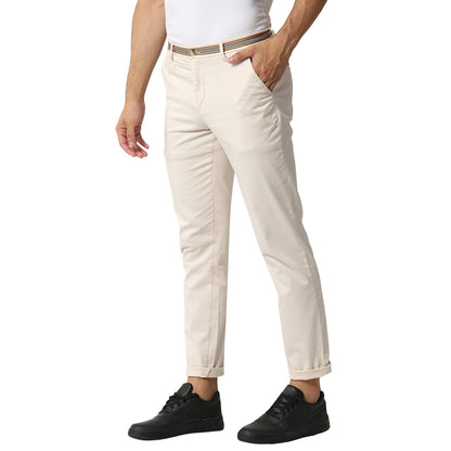 Thomas Scott Mens Solid Slim Fit Trouser Fawn