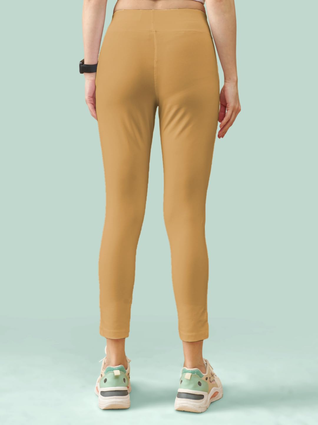 Lyra Premium Cotton Lycra High Waist Ankle Leggings For Women