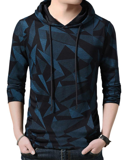 Noble Monk MenS Regular Fit T-Shirt (T410-Bllafb_Black Light Air Force Blue