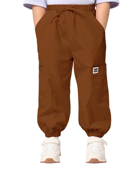 TAGAS Cargo for Girls|Joggers for Girl| Cotton Cargo for Girls |girlscargo Lower|Relaxed Trouser(GC-51) Brown