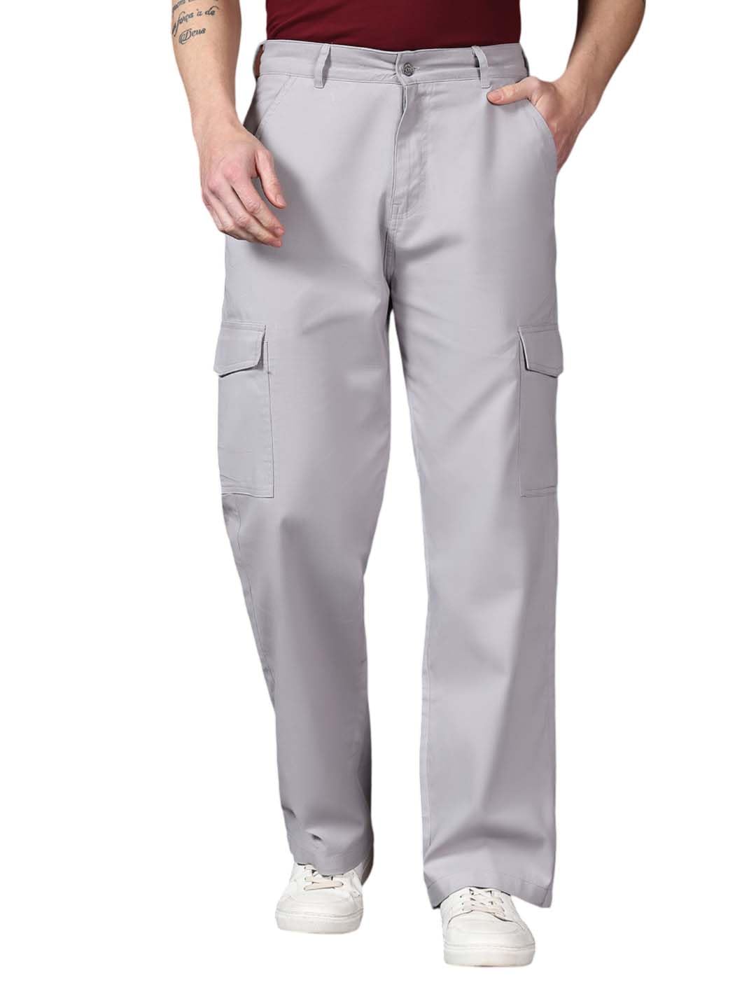 Kotty MenS Cargo Pants | Cotton Cargo Pants For Men | Comfortable & Stylish Cargos(Grey,30)