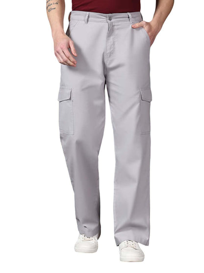 Kotty MenS Cargo Pants | Cotton Cargo Pants For Men | Comfortable & Stylish Cargos(Grey,30)