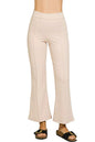 Zenana Heavy Ponte Elastic Waistband Pintuck Pants