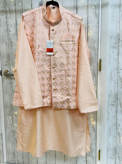 Silk kurta pajama with jacket
