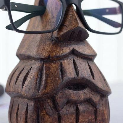 STORE INDYA Eyeglass Holder Stand/Wooden Spectacle Holder/Spectacle Stand/Eyeglass Holders for Desk/Desk Eyeglass Holder/Handmade Stand for Office Home Décor (Nose)