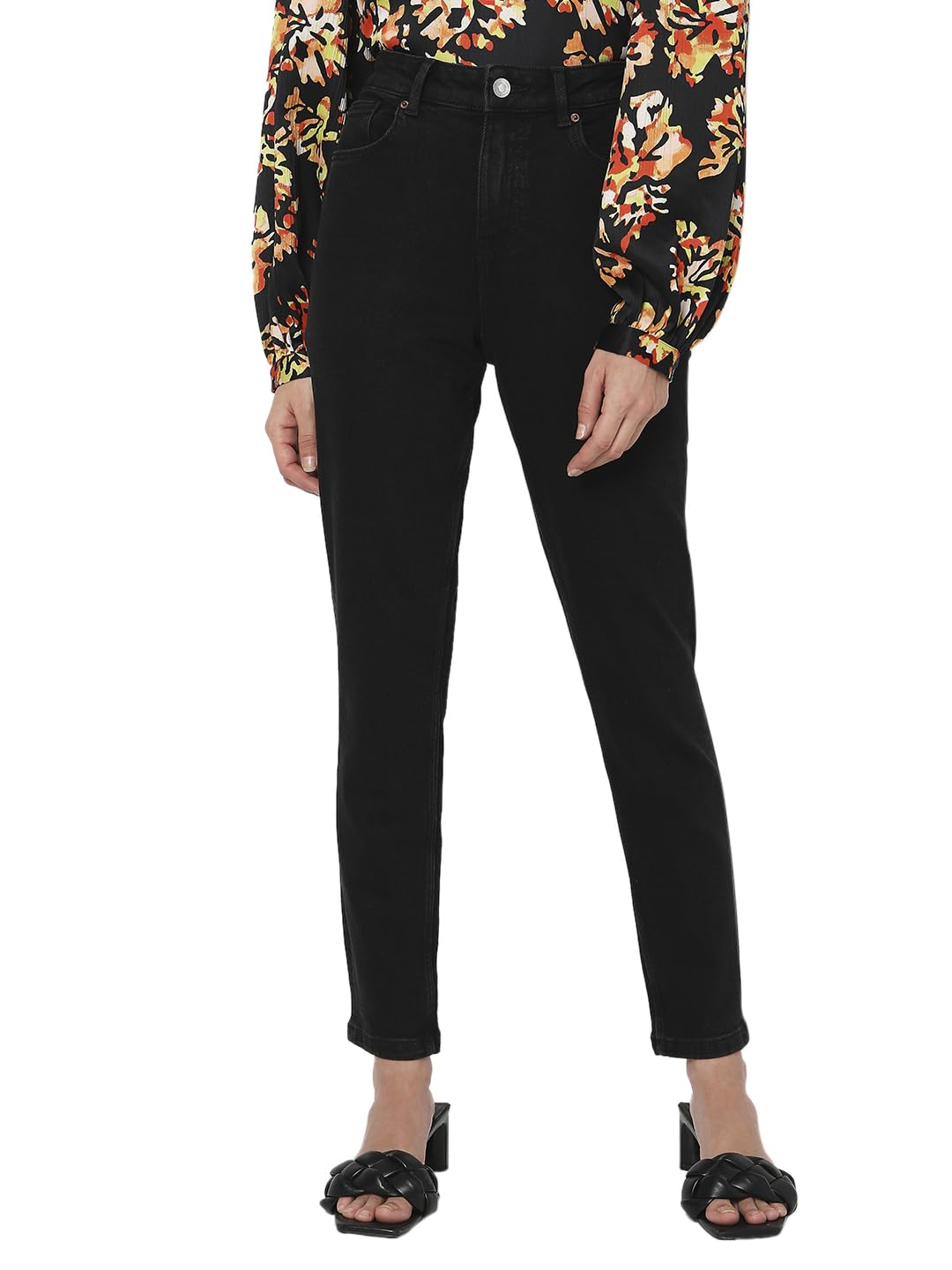 Vero Moda Slim Fit Jeans(10291579_Black Denim_34/32)