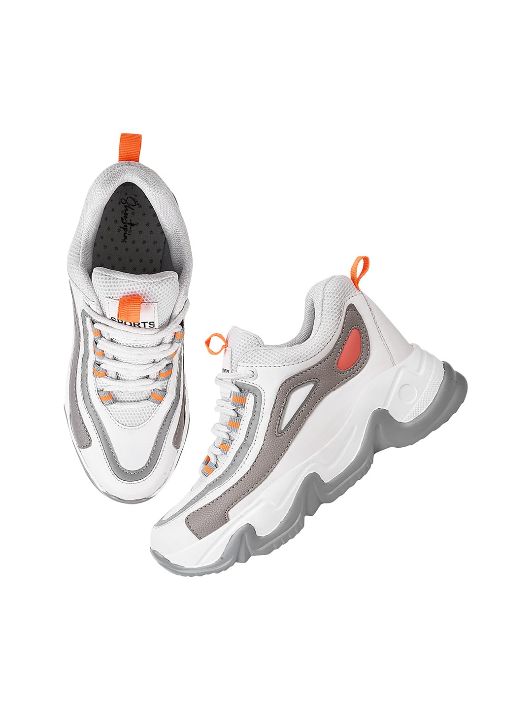 Shoetopia WomenS Flat Sneakers White