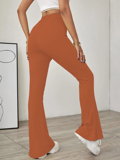 Shasmi Rust Womens Yoga Dress Pants Stretchy Work Slacks Business Casual Office Flare Bell-Bottom/Boot-Cut Elastic Waist Regula