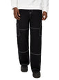 Kotty MenS Mid Rise Solid Cargo Jeans Coal Black