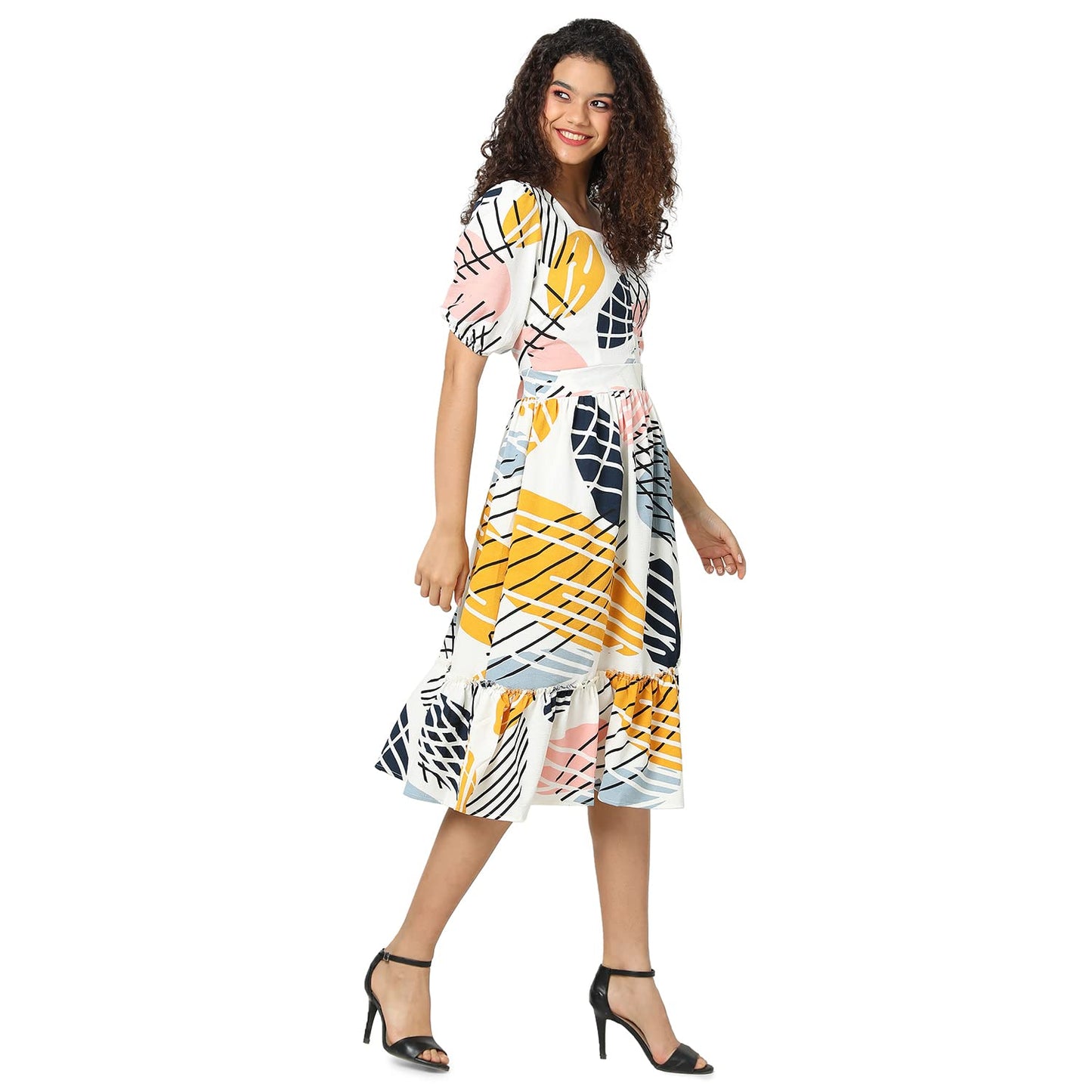 Campus Sutra Women Graphic Printed Relaxed Fit Casual Dresses