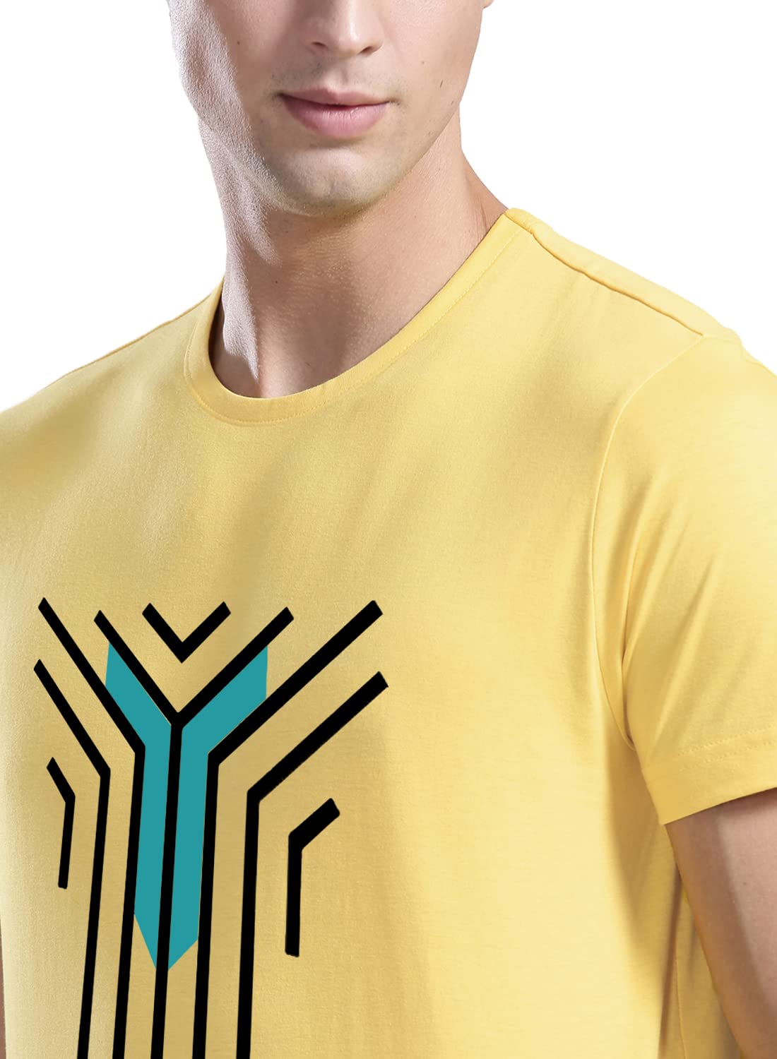 ADRO Graphic Printed Design Mens Cotton T-Shirts (R21-M-LNL)