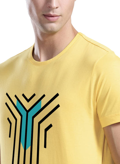 ADRO Graphic Printed Design Mens Cotton T-Shirts (R21-M-LNL)