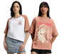 Juneberry Pure 100% Cotton Oversized Loose Baggy Fit Drop Shoulder Latest Aesthetic & Cool Graphic Prinred Half Sleeve T-Shirts