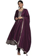 Libas Womens Silk Blend Kurta Sets (33458O_Purple