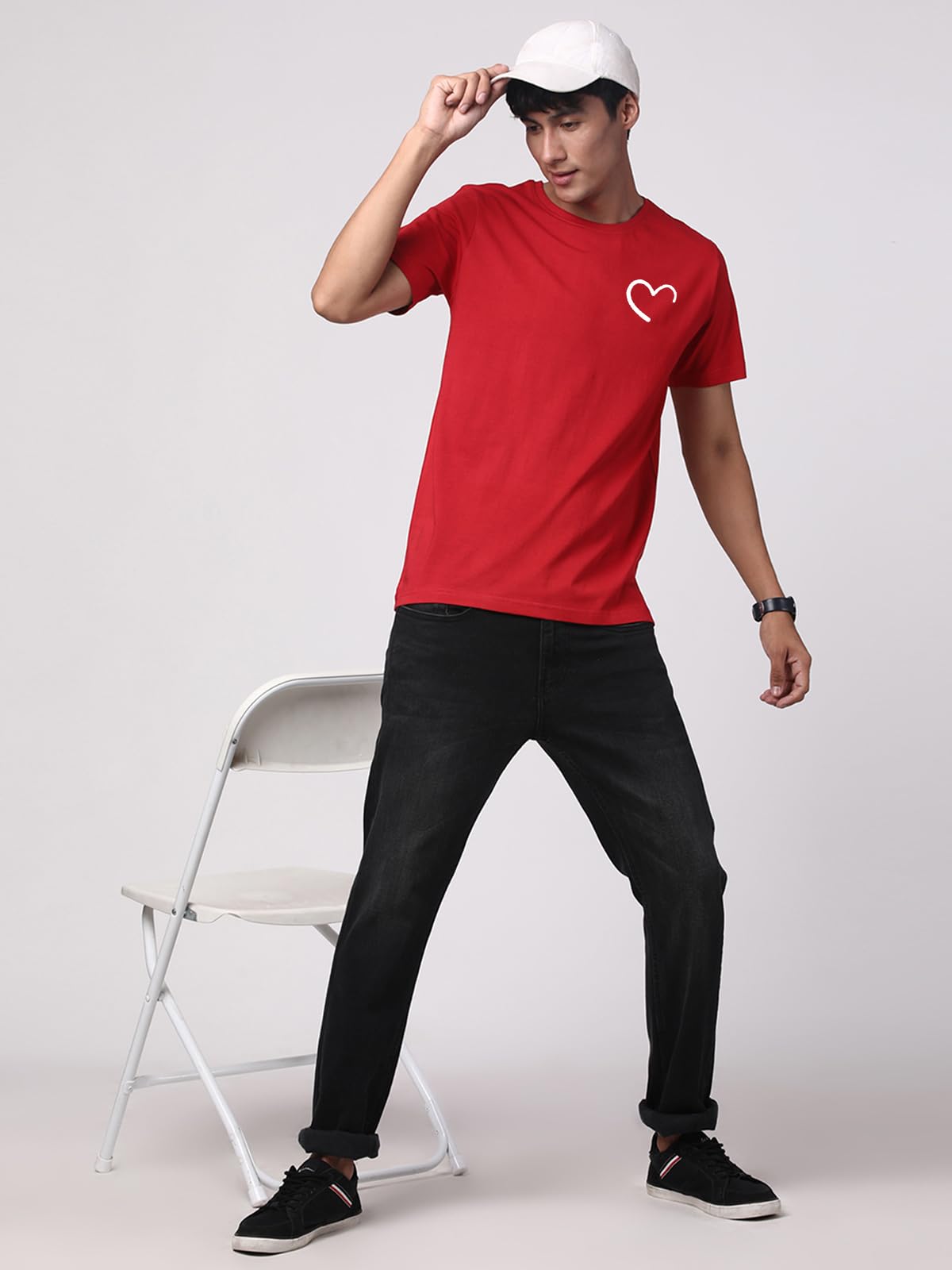 ADRO T-Shirts for MenChest Printed T-Shirt for MenCotton Tshirt for Men|RN24-STICK-HALF
