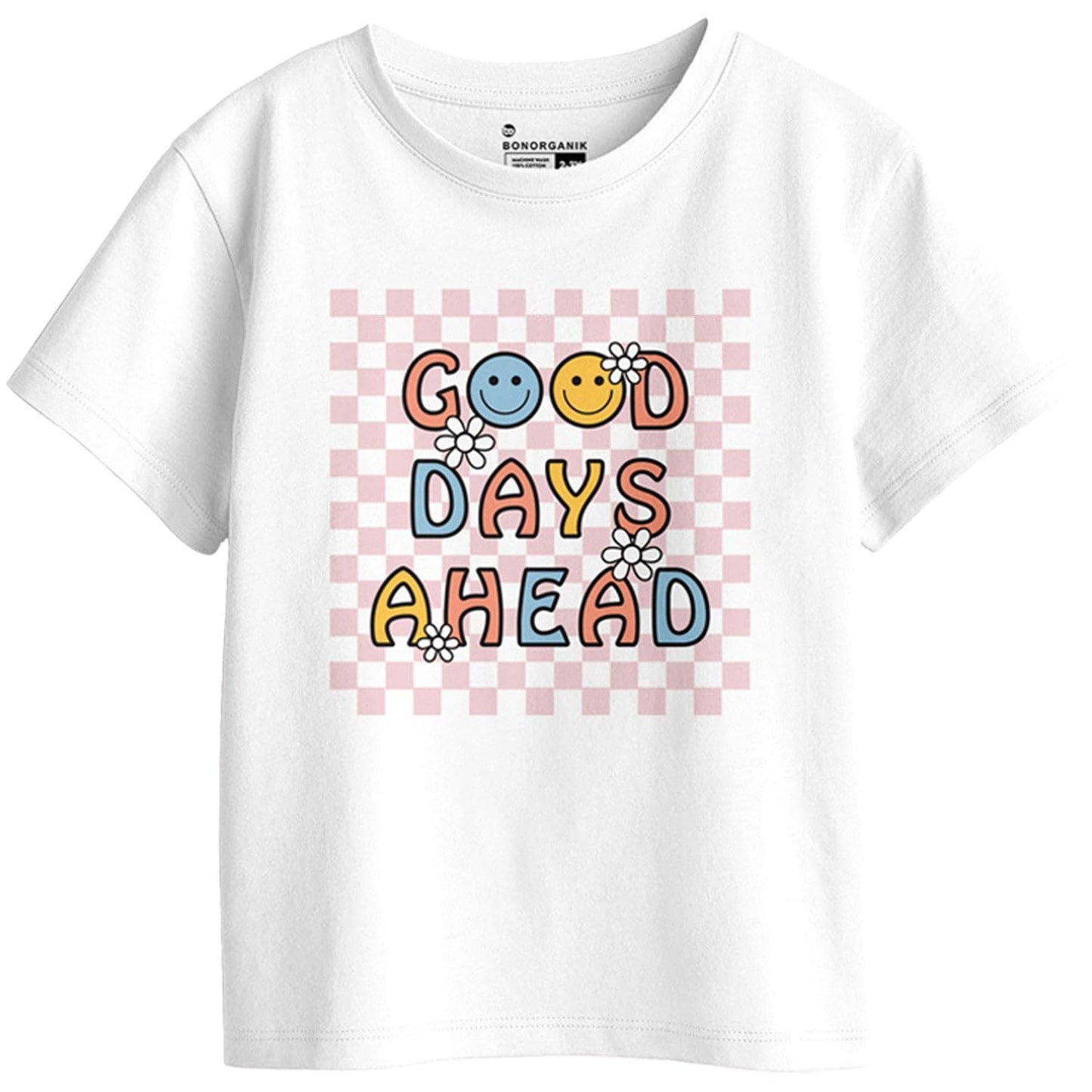 Bon Organik Girls Regular Fit T-Shirt (BON16106_Multi